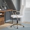 Flash Furniture White LeatherSoft Office Chair with Gold Arms GO-21111B-WH-GLD-GG - alternate 1